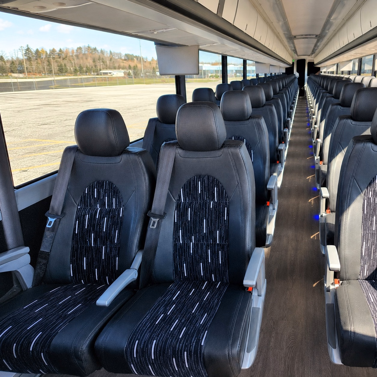 rochester hills charter bus interior